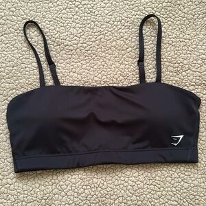 Gymshark black bandeau bra